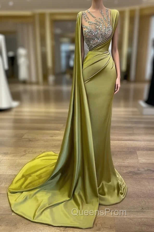 Gorgeous Mermaid Beadings Evening Prom Dress Long With Ruffles Main image