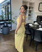 Gorgeous Mermaid Spaghetti Straps Floor Length Floral Yellow Classy Evening Dress Classy Prom Dress