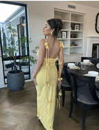 Gorgeous Mermaid Spaghetti Straps Floor Length Floral Yellow Classy Evening Dress Classy Prom Dress