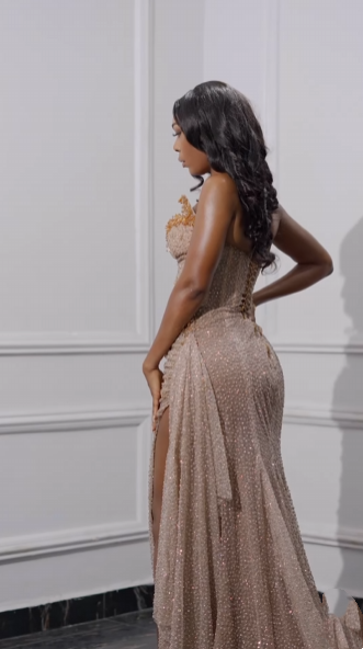 Gorgeous Mermaid Spaghetti Straps Floor Length Sequin Slit Evening Dress Prom Dresses