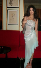 Gorgeous Mermaid Strapless Chiffon Blue Classy Prom Dress Classy Evening Dress