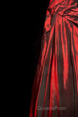 Gorgeous Mermaid Sweetheart Red Taffeta Long Evening Dress Evening Prom Dress