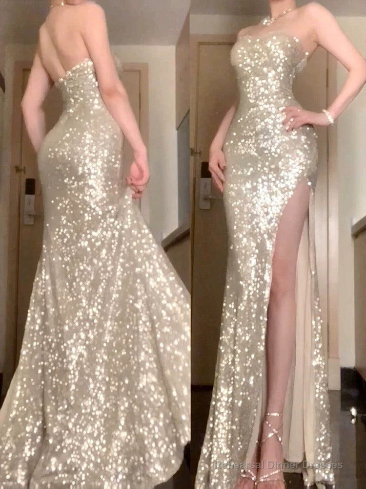 Gorgeous Mermaid Sweetheart Sequin Evening Dress Prom Dresses Birthday Outfits Main image
