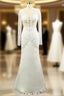 Gorgeous Mermaid Wedding Dress Long Sleeve Sexy V-neck Lace