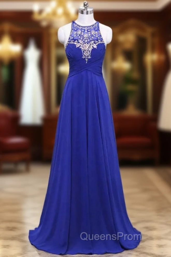 Gorgeous O-Neck Evening Dress Sexy A Line Evening Prom Dress See Through Back Main image