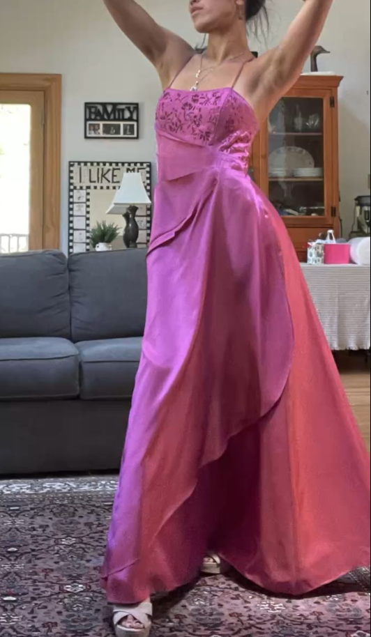 Gorgeous Pink A Line Beaded Classy Prom Dress Long Classy Evening Gown