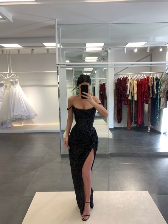 Gorgeous Classy Prom Dress,Sequin Classy Evening Dress,Long Classy Gowns,Black Classy Dress