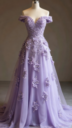 Gorgeous Red A-Line Off-The-Shoulder Tulle Beaded Long Classy Prom Dress Classy Applique Classy Evening Dress