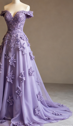 Gorgeous Red A-Line Off-The-Shoulder Tulle Beaded Long Classy Prom Dress Classy Applique Classy Evening Dress