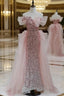 Gorgeous Sheath Off The Shoulder Pink Sequin Long Evening Dress Evening Prom Dress Birthday Outfits