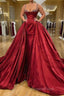 Gorgeous Spaghetti Strap Sleeveless Evening Prom Dress With Train