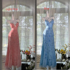 Gorgeous Butter Yellow Spaghetti Straps A-Line Tulle Beaded Long Classy Prom Dress Backless Classy Evening Gowns