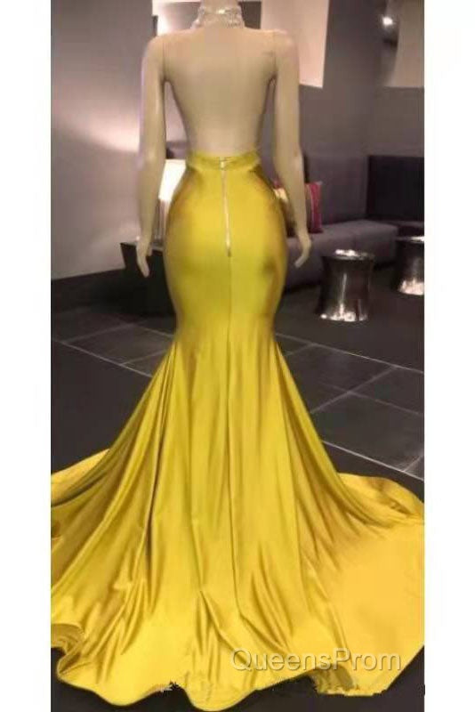 Gorgeous Deep V Neck Mermaid Evening Prom Dress, Long Evening Dress