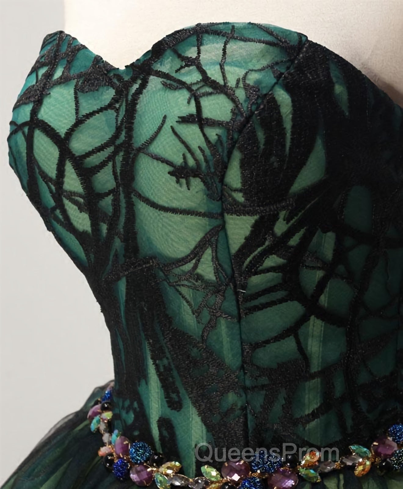 Stylish Tulle Lace Short Evening Prom Dress, Cute Evening Dress Secondary image