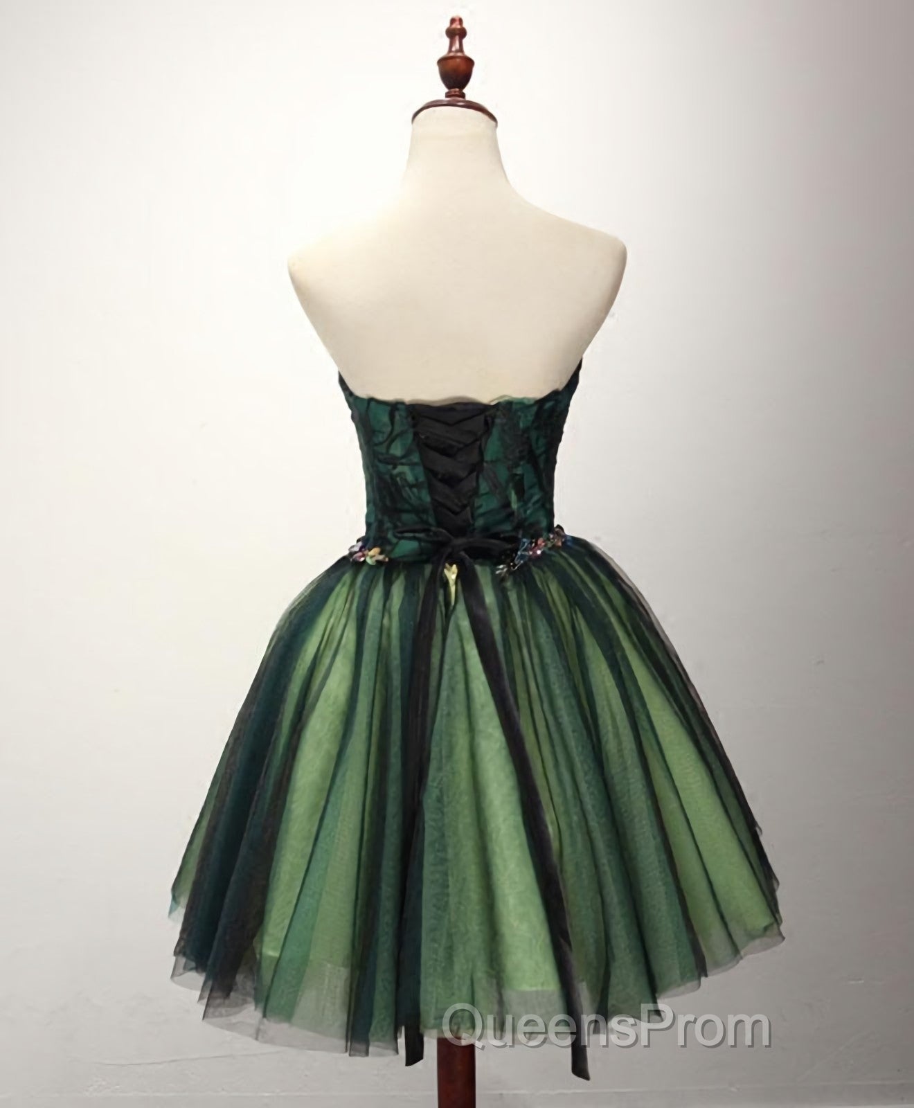 Stylish Tulle Lace Short Evening Prom Dress, Cute Evening Dress