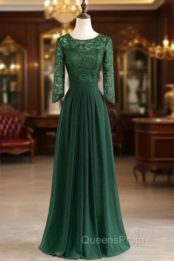 Graceful Long Chiffon Plus Size Mother Of The Bride Dress With Lace
