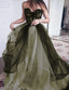 Green Color Sweetheart Neck Long Classy Prom Dress, Classy Evening Dress