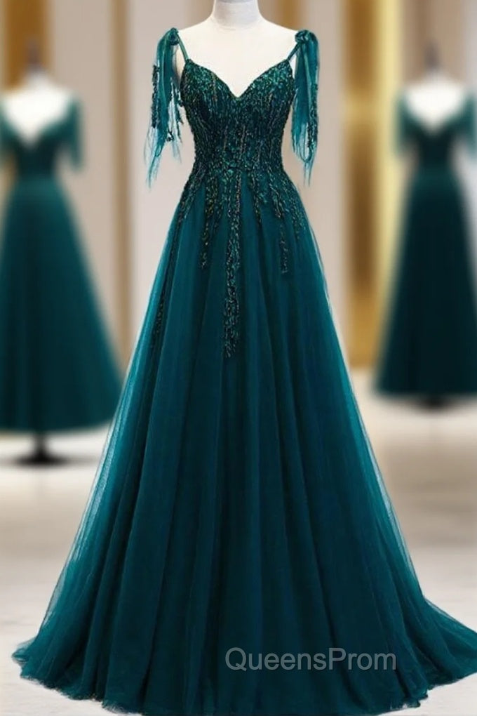 Green Formal Dress Evening Prom Dress Handmade Womens Evening Prom Wedding Party Dress Main image