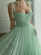 Green Shiny Sequins Midi Homecoming Dress Party Dress Classy Prom Dress