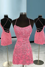 Green Lace Tight Homecoming Dress