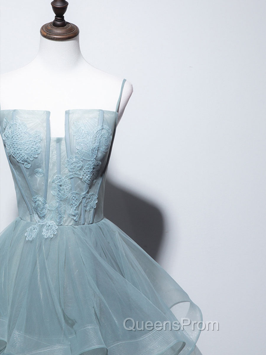 Green Long Evening Prom Dress, Green Evening Graduation Dress With Lace Secondary image
