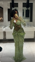 Green Long Classy Prom Dress Mermaid Classy Evening Dress