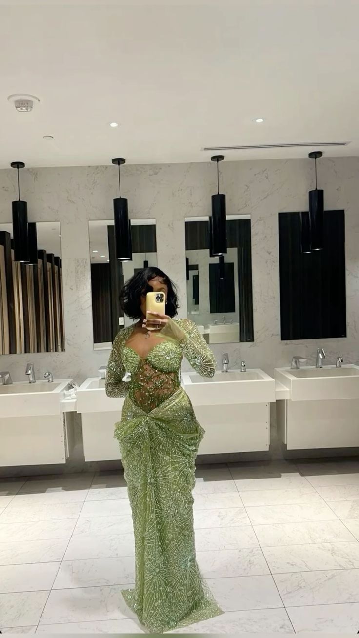 Green Long Classy Prom Dress Mermaid Classy Evening Dress Main image