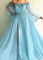 Blue/Green New Fashion Classy Evening Dress Classy Prom Gown
