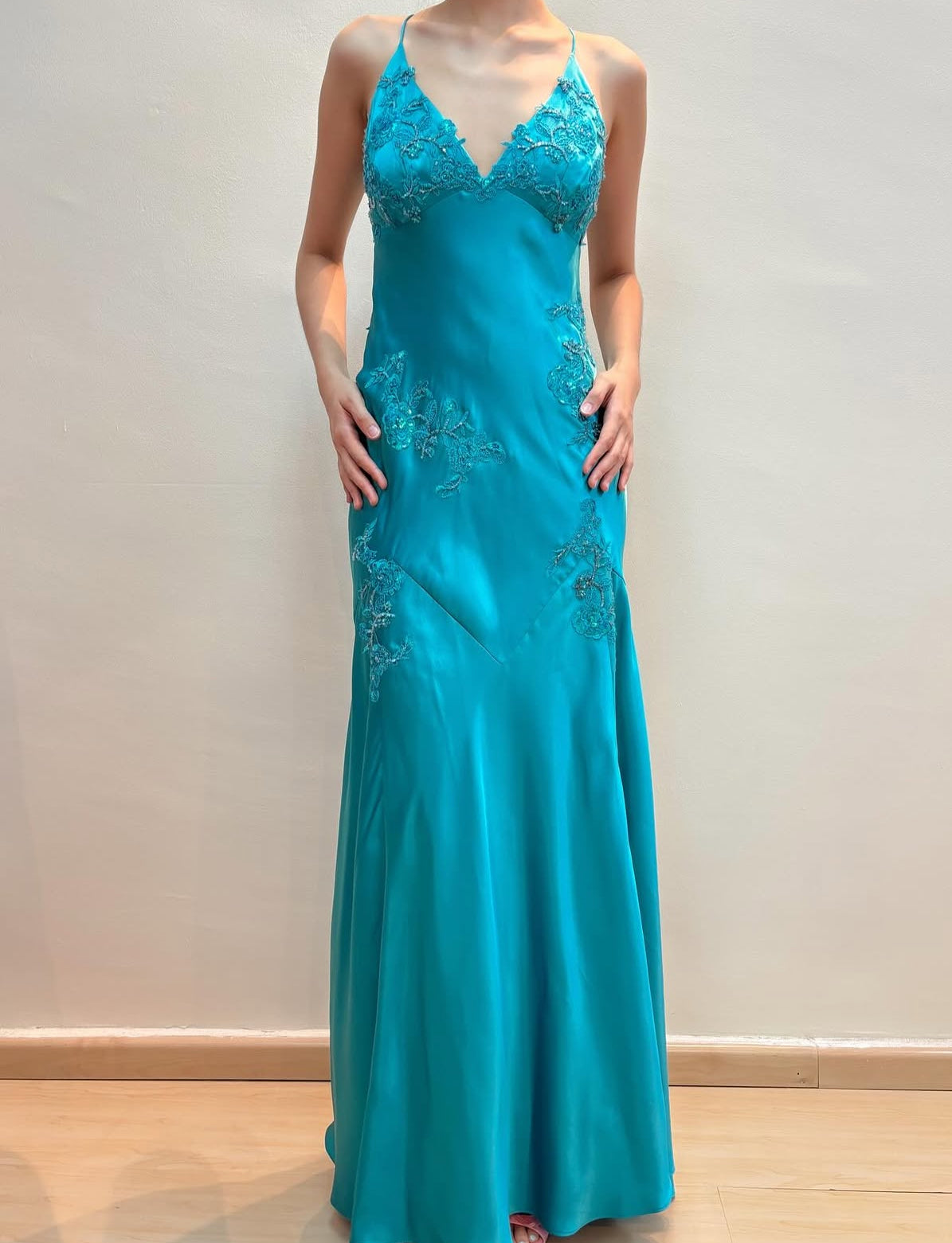 Green Satin A Line Long Classy Prom Dress Classy Party Dress