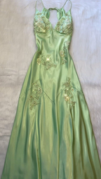 Green Satin A Line Long Classy Prom Dress Classy Party Dress
