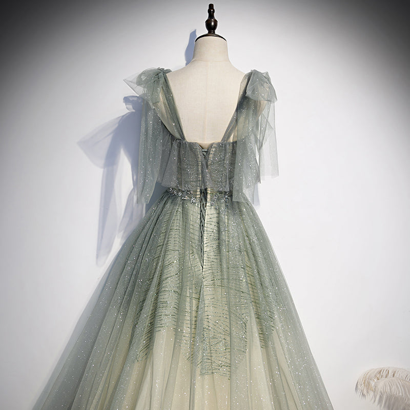 Green Tulle Long Classy Prom Dress Classy Evening Dress Classy Evening Dress Secondary image