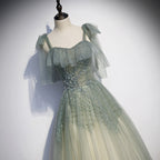 Green Tulle Long Classy Prom Dress Classy Evening Dress Classy Evening Dress