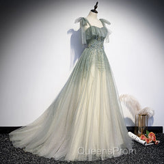 Green Tulle Long Evening Prom Dress Evening Dress Evening Dress