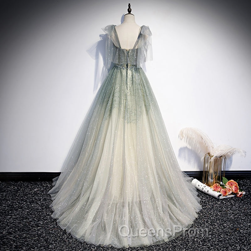 Green Tulle Long Evening Prom Dress Evening Dress Evening Dress