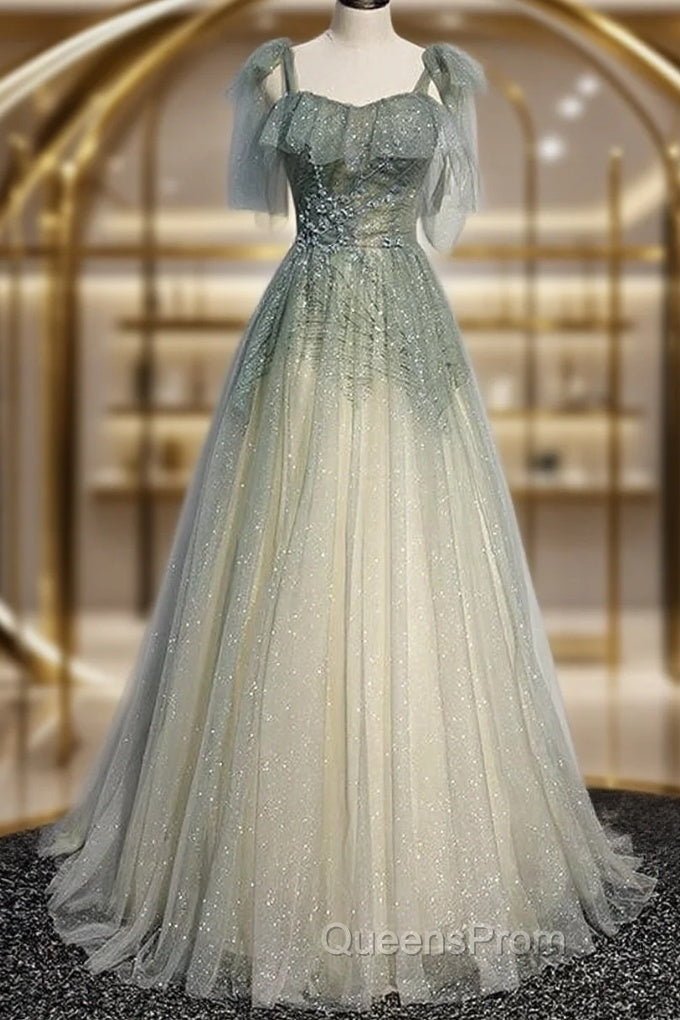 Green Tulle Long Evening Prom Dress Evening Dress Evening Dress