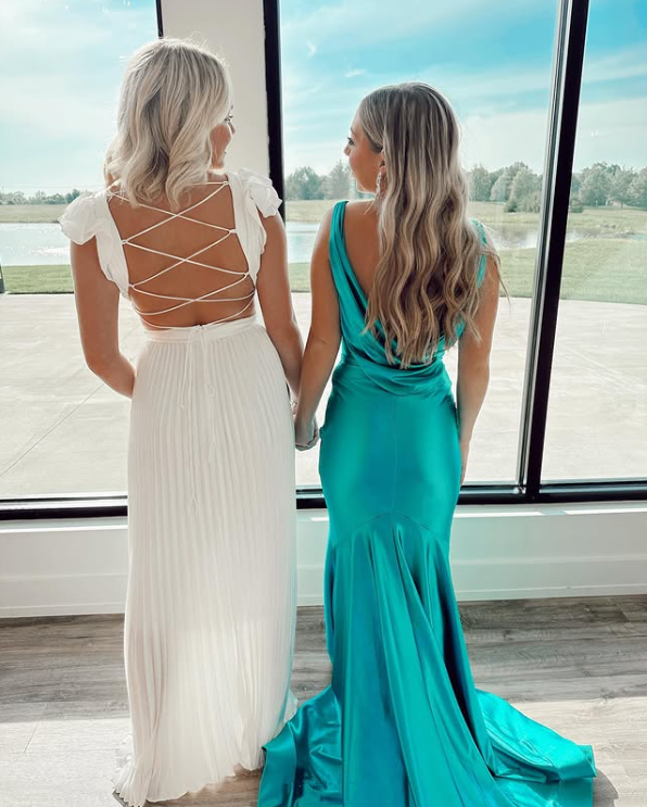 Vintage Satin V-Neck Mermaid Elegant Long Classy Evening Dress Party Dress Classy Prom Dress