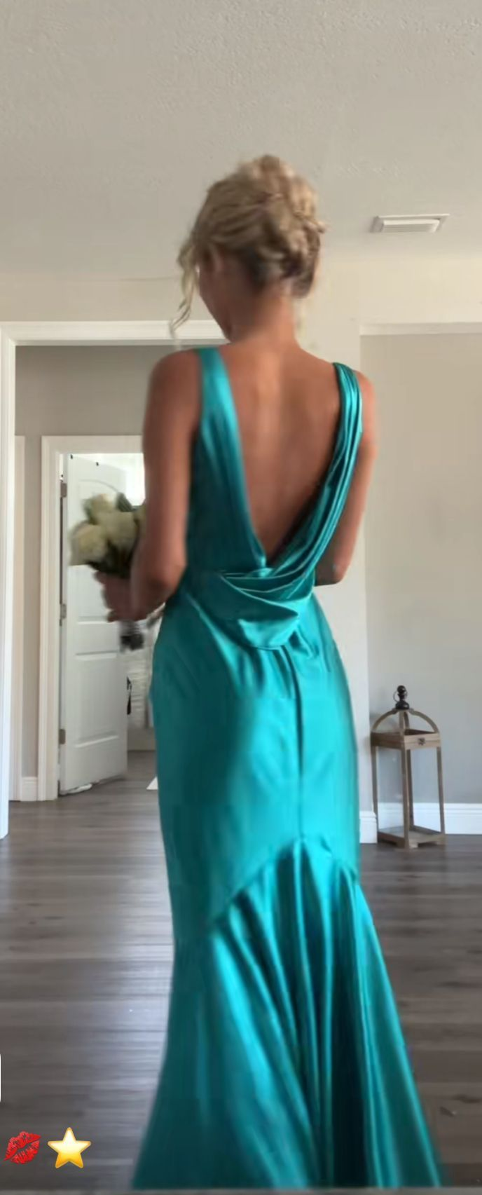 Vintage Satin V-Neck Mermaid Elegant Long Classy Evening Dress Party Dress Classy Prom Dress