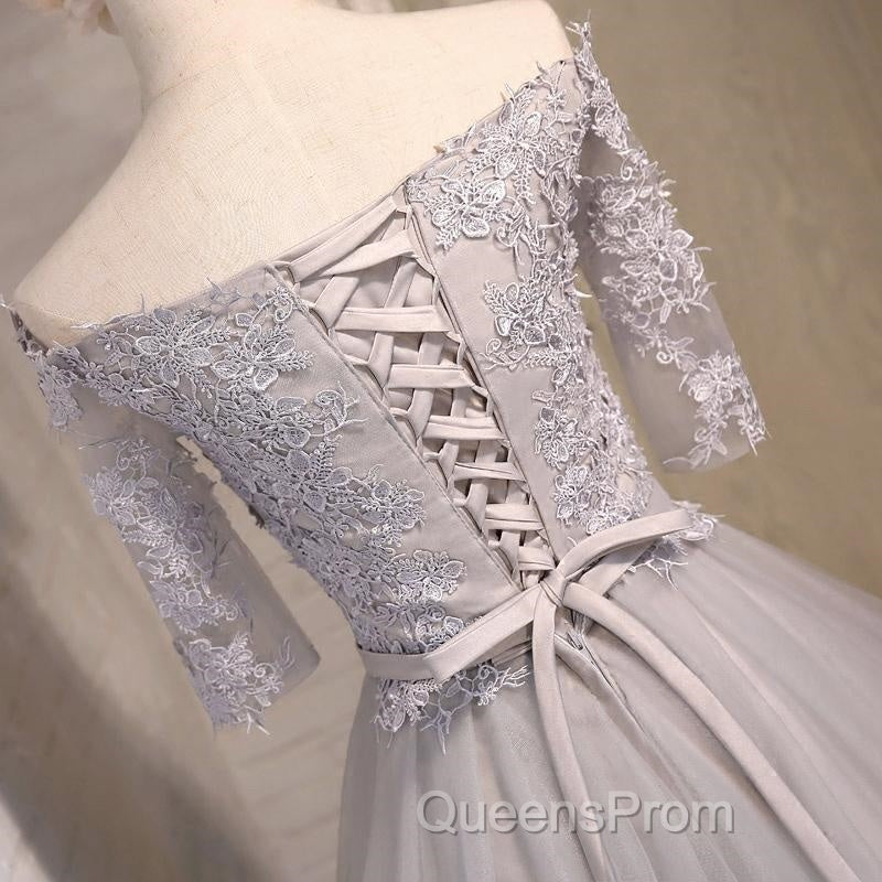 Half Sleeves Short Lace Evening Prom Dress, Short Lace Homecoming Bridesmaid Dress