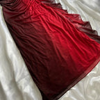 Burgundy Red/Indigo/Navy Blue Shiny Elegant Strappy Long Tulle Ball Gown Classy Evening Dress Birthday Party Dress
