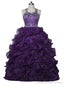 Halter Organza Purple Girls Pageant Dresses For Weddings Ball Gown