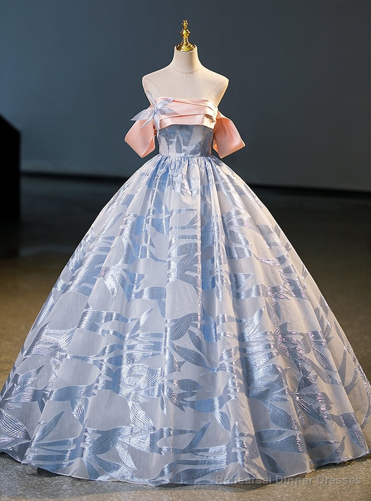 Haze Blue Ball Gown Strapless Quinceanera Dress Main image