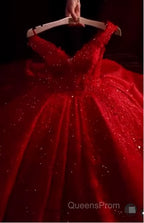 Hot Appliques Ball Gown Dark Green Wedding Dress Sequin Quinceanera Dress