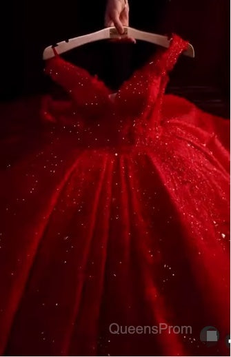 Hot Appliques Ball Gown Dark Green Wedding Dress Sequin Quinceanera Dress