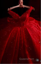 Hot Appliques Ball Gown Dark Green Wedding Dress Sequin Quinceanera Dress