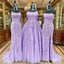 Hot Lace Violet Purple Lace Evening Prom Dress Sleeveless Long School Dance Dress