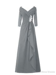 Hot Sale Long Sleeve Beading A-Line Mother of the Bride Dress