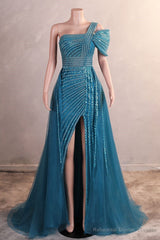 Lavender Off Shoulder Mermaid Prom Dresses Luxurious Silver Bead Trumpet Formal Dresses