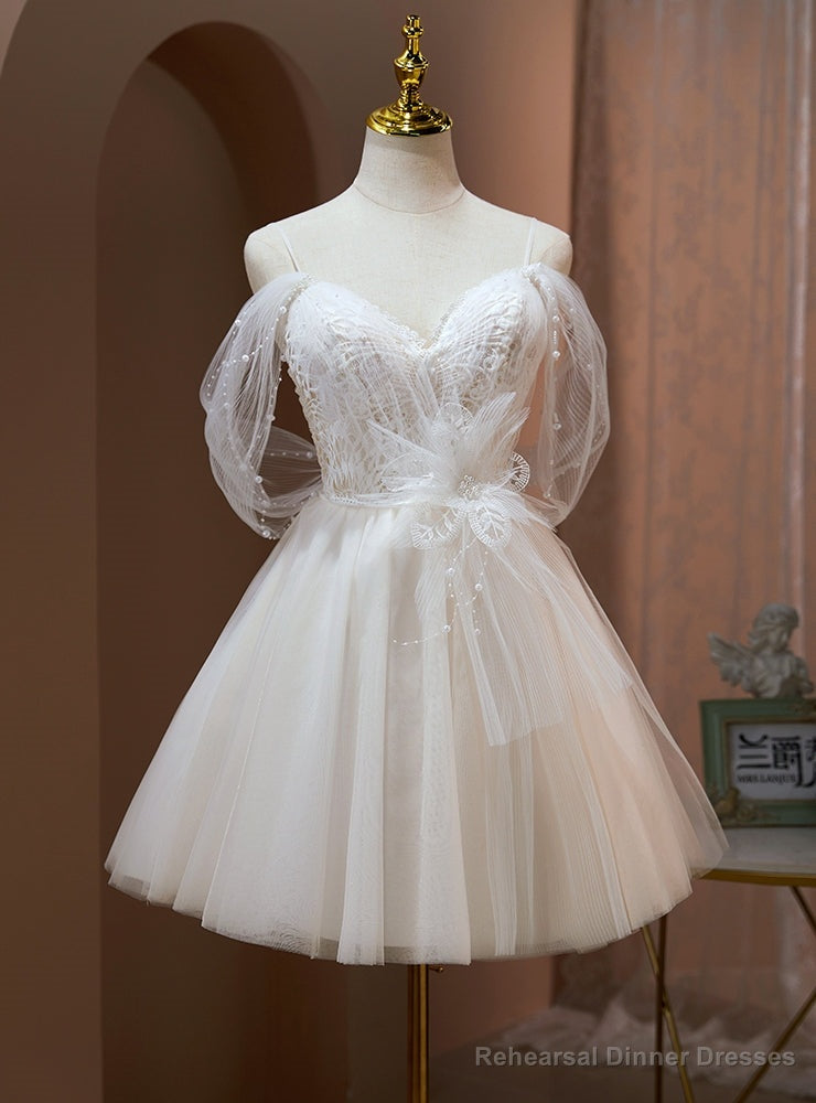 Ivoey Tulle Spaghetti Straps Homecoming Dress Main image