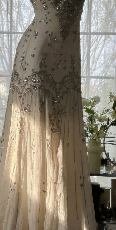 Ivory A Line Straps Beaded Chiffon Long Classy Prom Dress Graduation Classy Prom Dress
