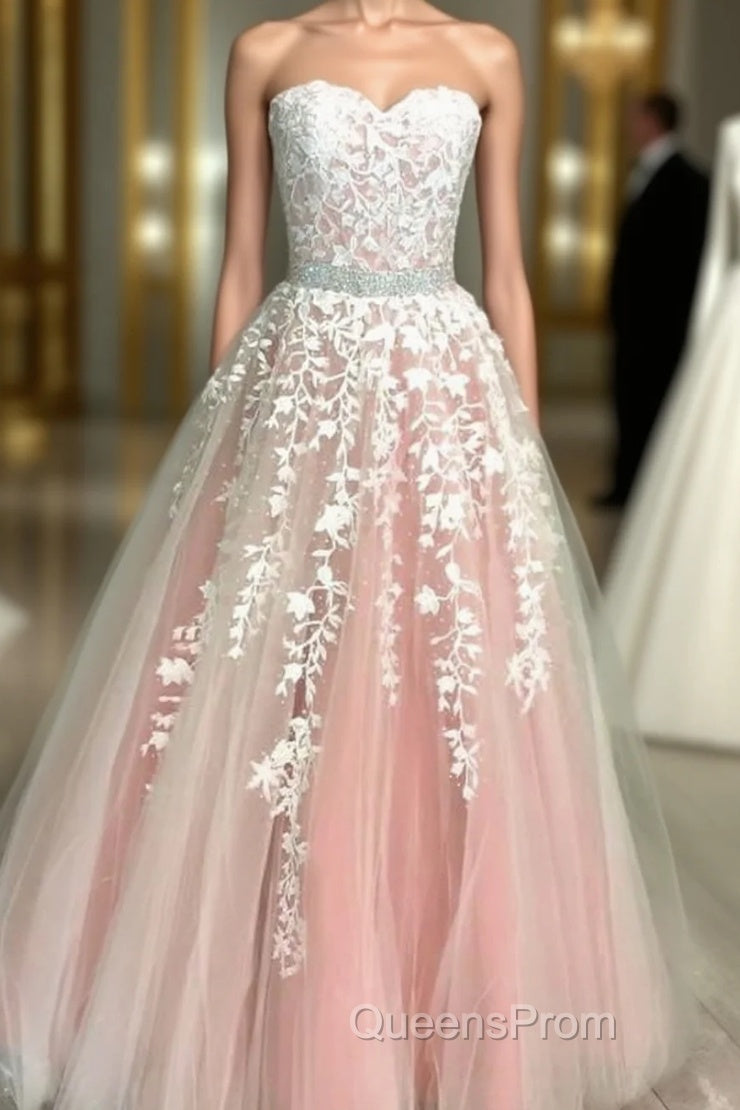 Ivory And Blush Ball Gown Sweetheart Dress Main image